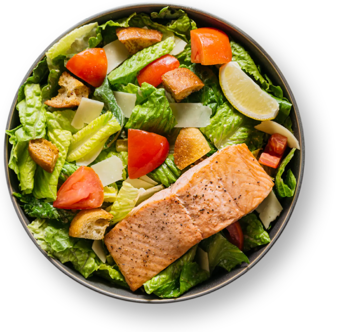 Grilled Salmon Caesar Salad