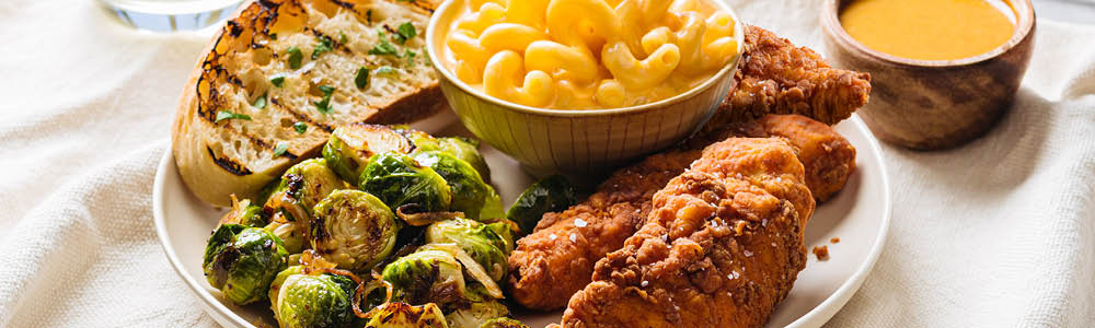 3 chicken tender plate with sides