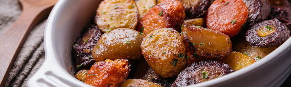 Rainbow carrots and golden beets side dish