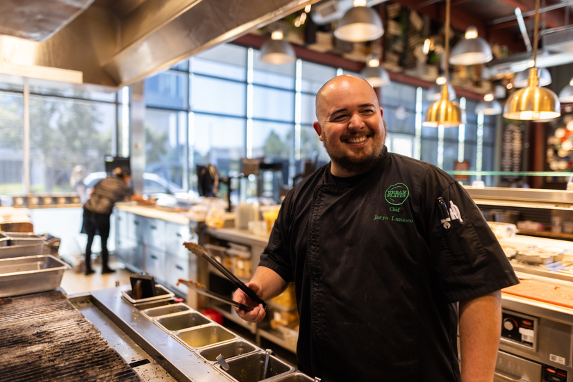 Team members preparing quality food